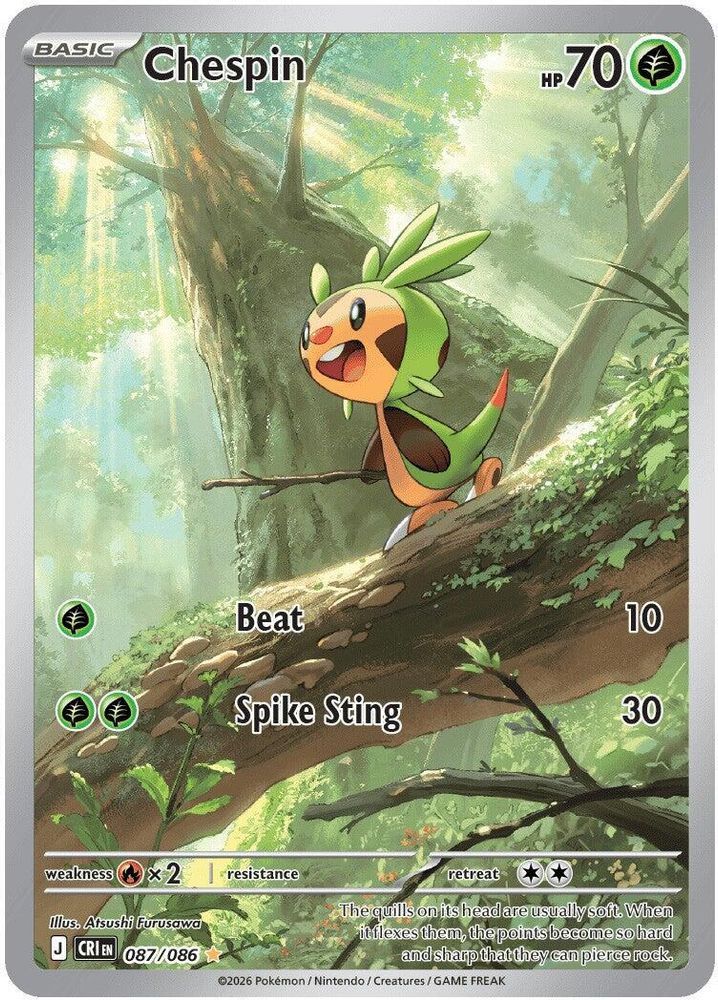 (#087/086) Chespin - Holo [Chaos Rising]