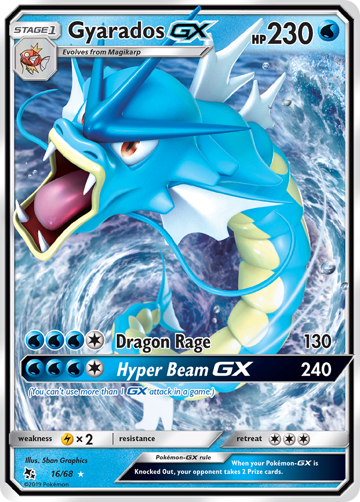 (#16/68) Gyarados GX - Holo [Hidden Fates]