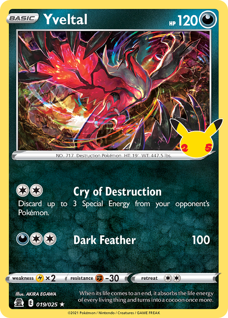 (#019/025) Yveltal - Holo [Celebrations]