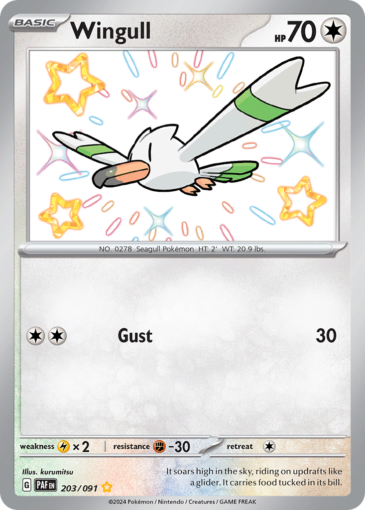 (#203/091) Wingull - Holo [Paldean Fates]