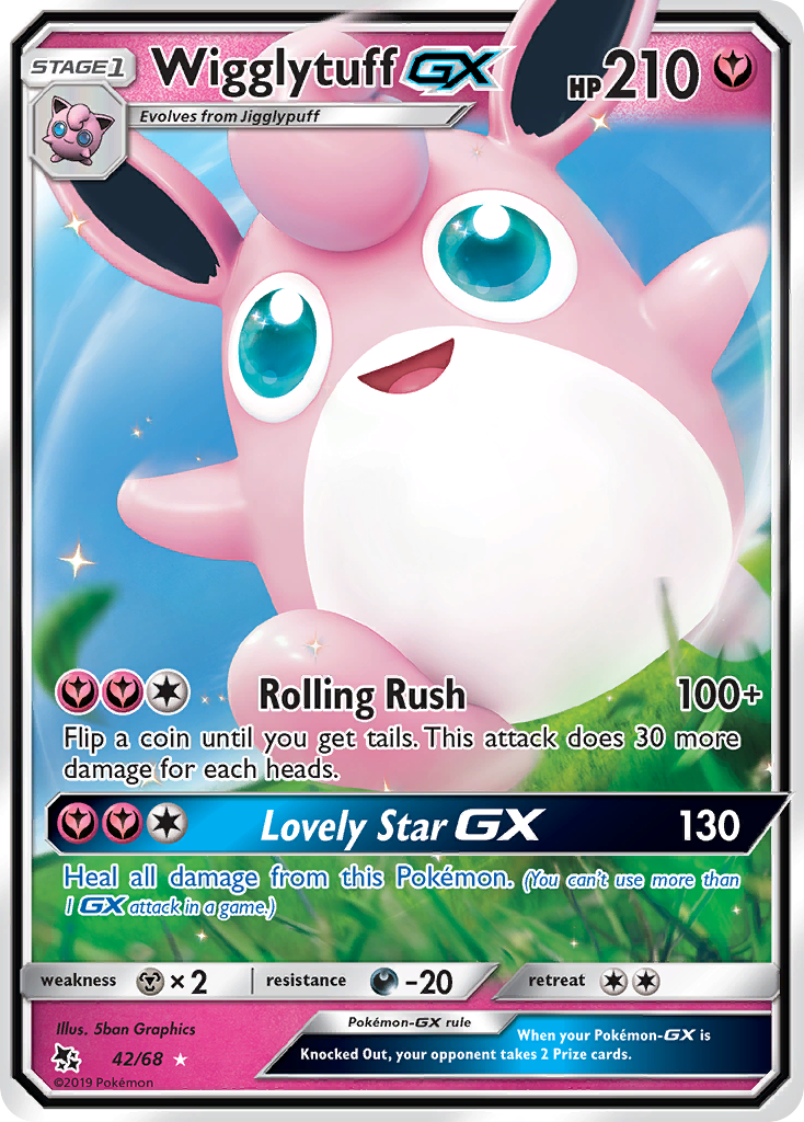 (#42/68) Wigglytuff GX - Holo [Hidden Fates]
