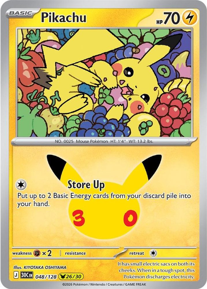 (#048/128) Pikachu - Holo [ME: 30th Celebration]