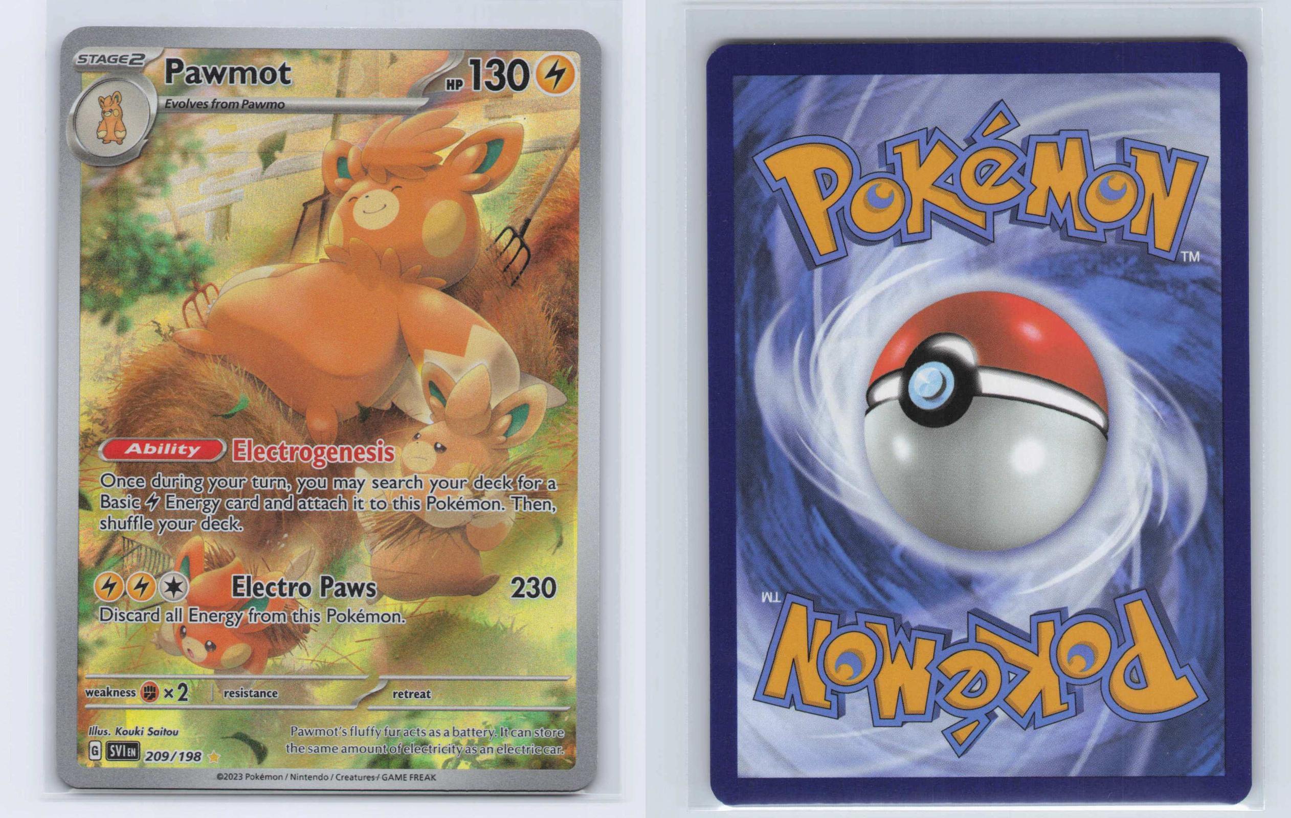 (#209/198) Pawmot - Holo [Scarlet & Violet]