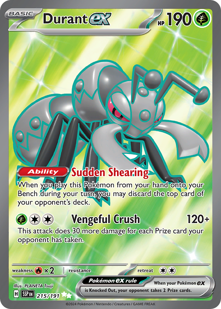 (#215/191) Durant ex - Holo [Surging Sparks]