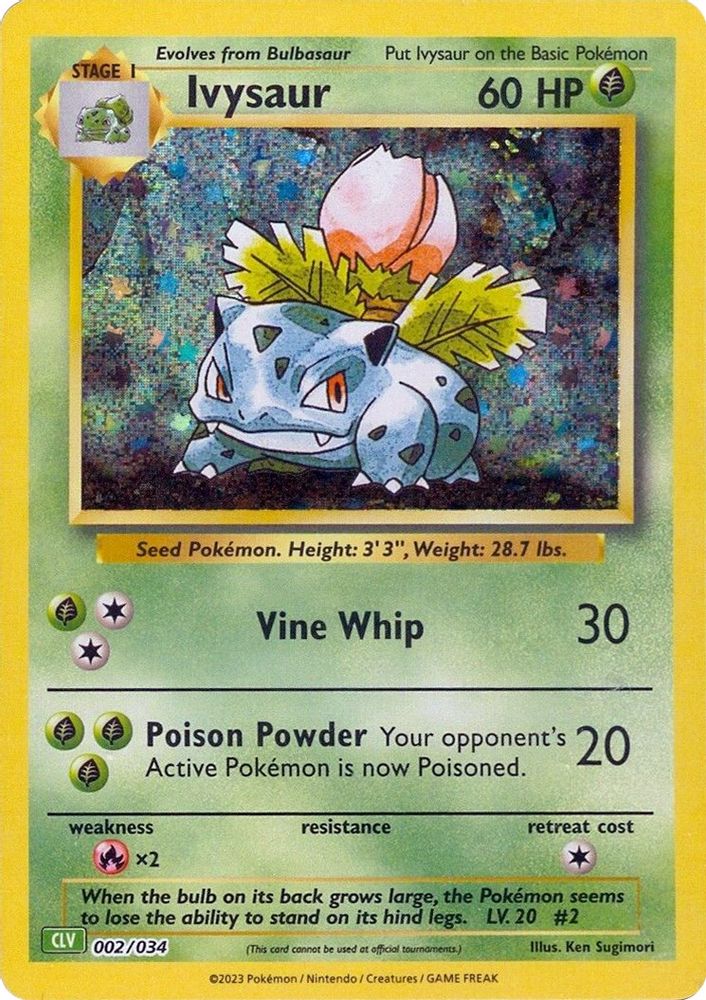 (#002/034) Ivysaur - Holo [Trading Card Game Classic]