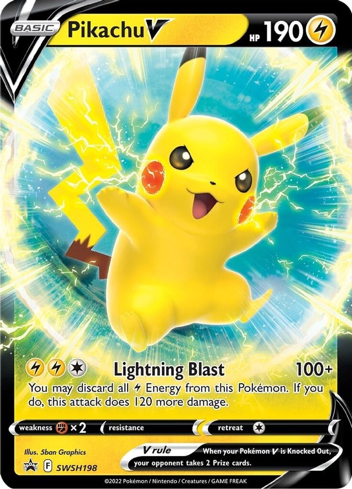 (#SWSH198) Pikachu V - Holo [Sword & Shield Promo]