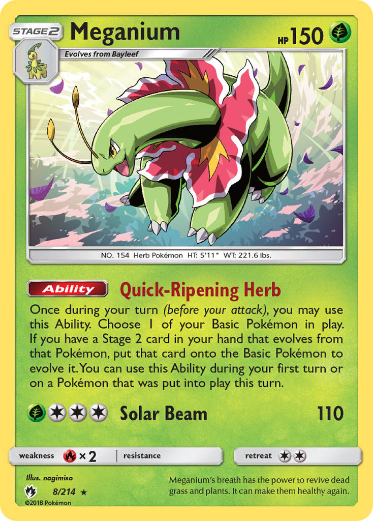 (#8/214) Meganium - Holo [Lost Thunder]
