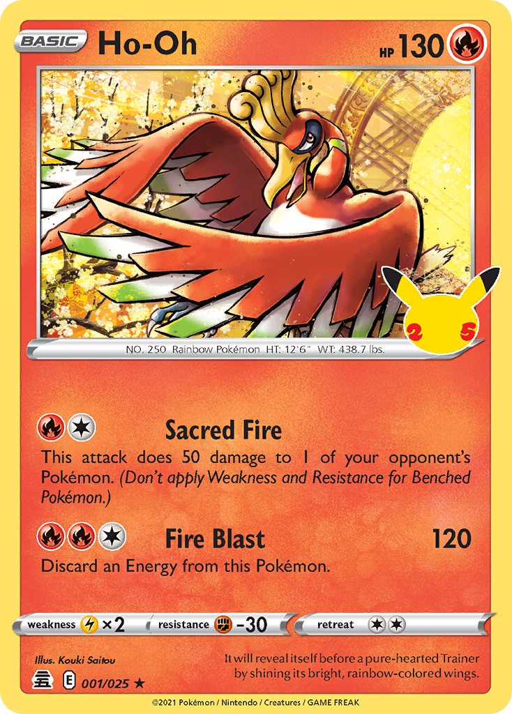 (#001/025) Ho-Oh - Holo [Celebrations]