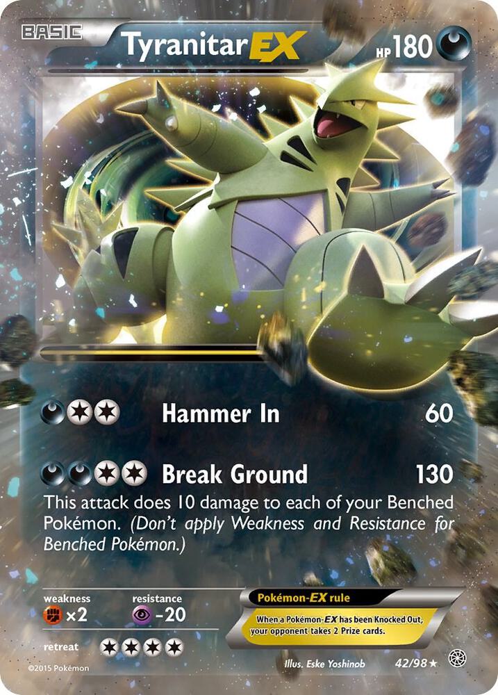 (#42/98) Tyranitar EX [XY - Ancient Origins]