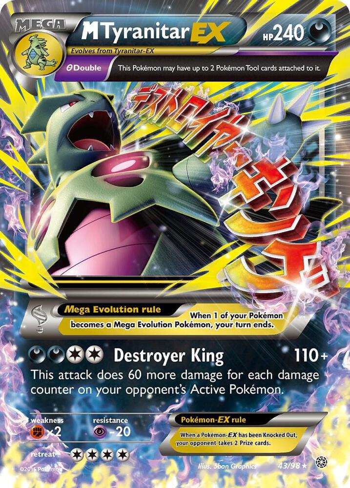 (#43/98) M Tyranitar EX [XY - Ancient Origins]