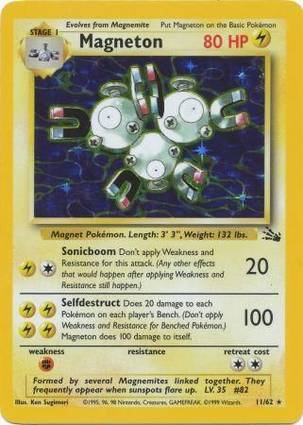(#11/62) Magneton - Unlimited Holo [Fossil]