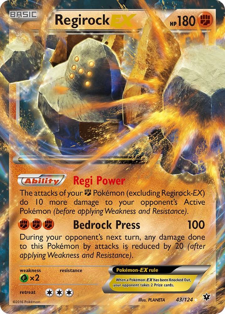 (#43/124) Regirock EX [XY - Fates Collide]