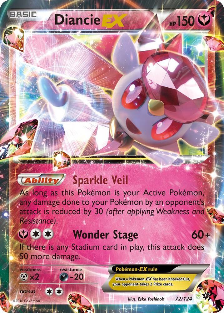 (#72/124) Diancie EX [XY - Fates Collide]