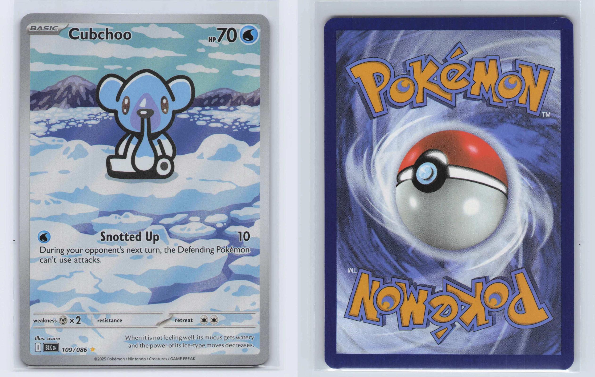 (#109/086) Cubchoo - Holo [Black Bolt]