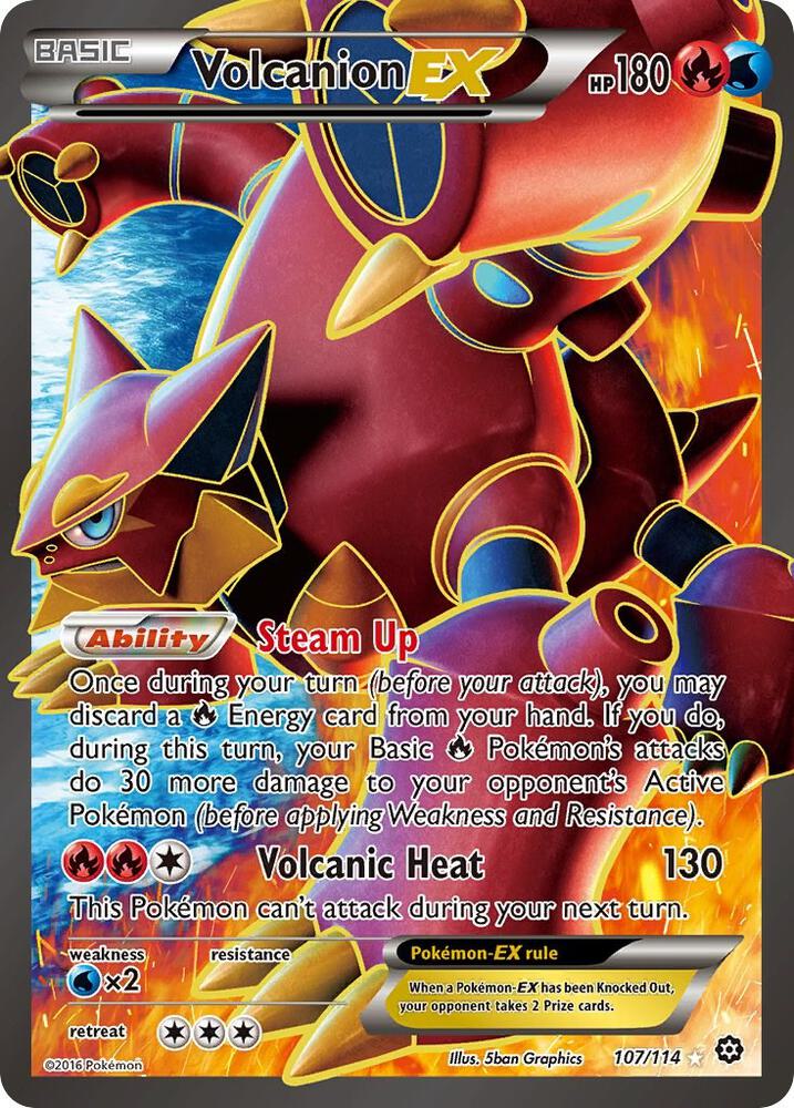 (#107/114) Volcanion EX (Full Art) [XY - Steam Siege]