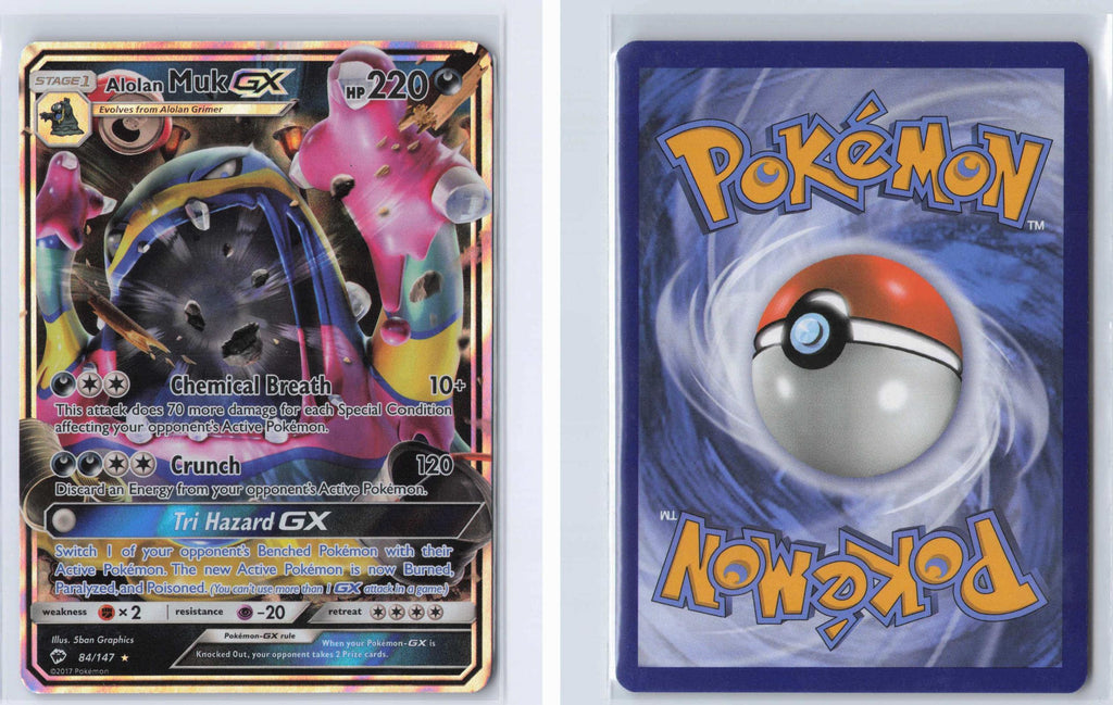 (#84/147) Alolan Muk GX - Holo [Burning Shadows]