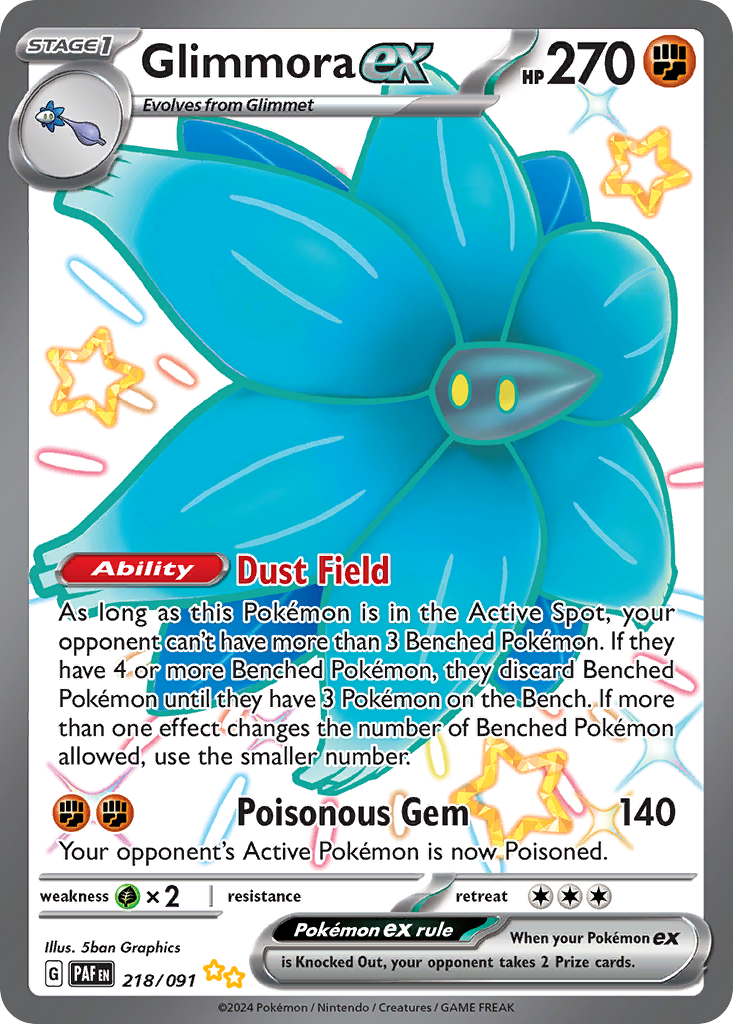 (#218/091) Glimmora ex - Holo [Paldean Fates]