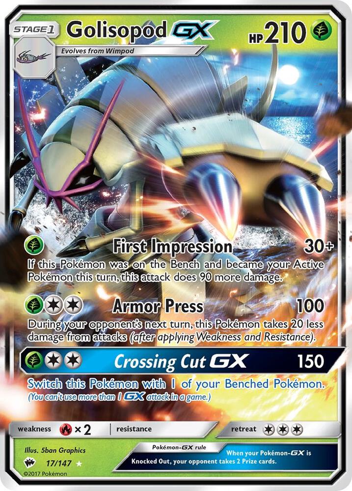 (#17/147) Golisopod GX [SM - Burning Shadows]
