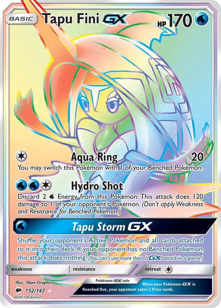 (#152/147) Tapu Fini GX (Secret) [SM - Burning Shadows]