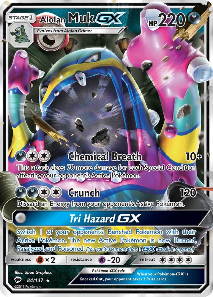 (#84/147) Alolan Muk GX [SM - Burning Shadows]