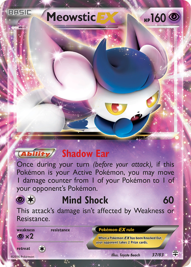 (#37/83) Meowstic EX - Holo [Generations]