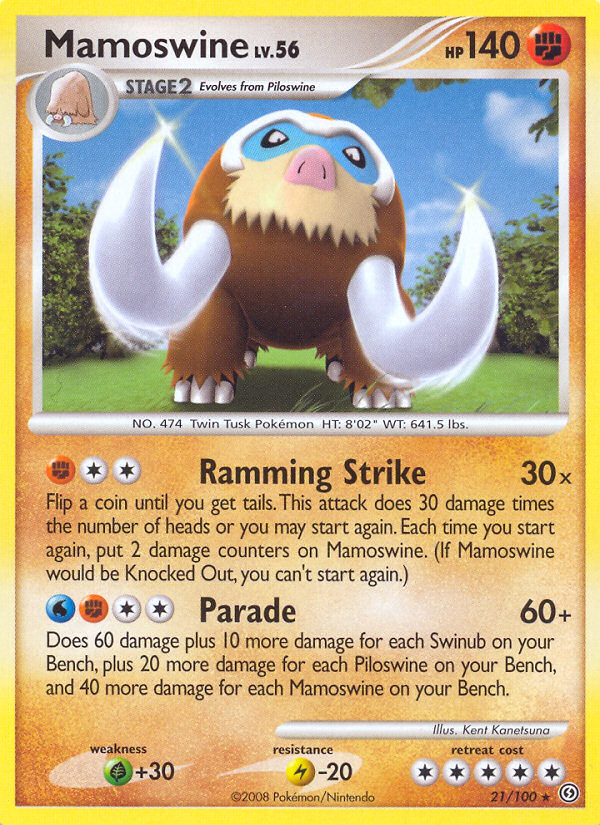 (#21/100) Mamoswine - Reverse Holo [Stormfront]