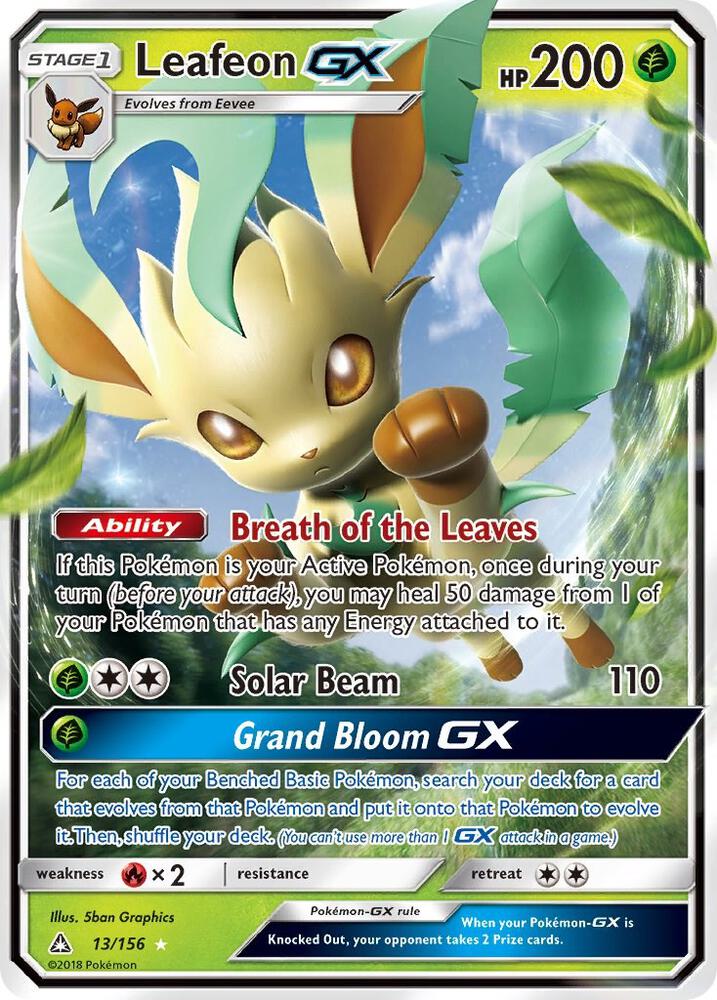 (#13/156) Leafeon GX [SM - Ultra Prism]