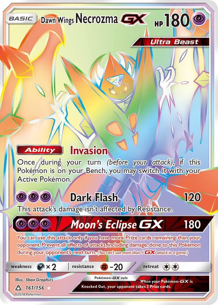 (#161/156) Dawn Wings Necrozma GX (Secret Rare) [SM - Ultra Prism]