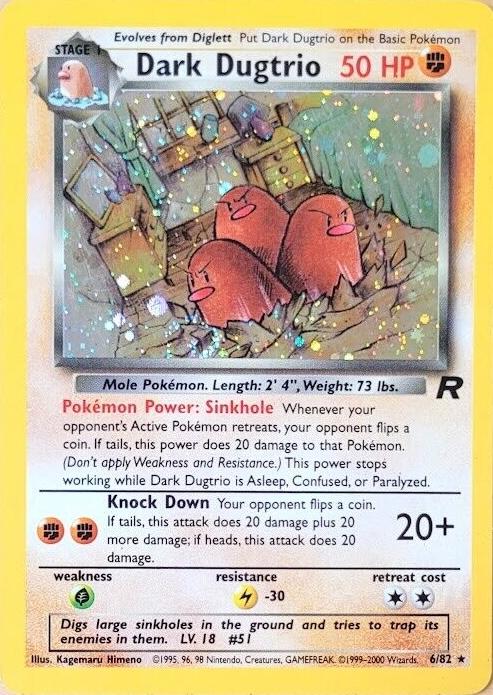 (#6/82) Dark Dugtrio - Unlimited Holo [Team Rocket]
