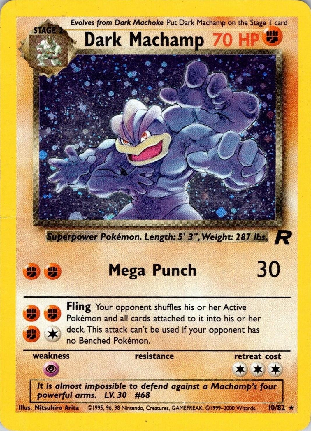 (#10/82) Dark Machamp - Unlimited Holo [Team Rocket]
