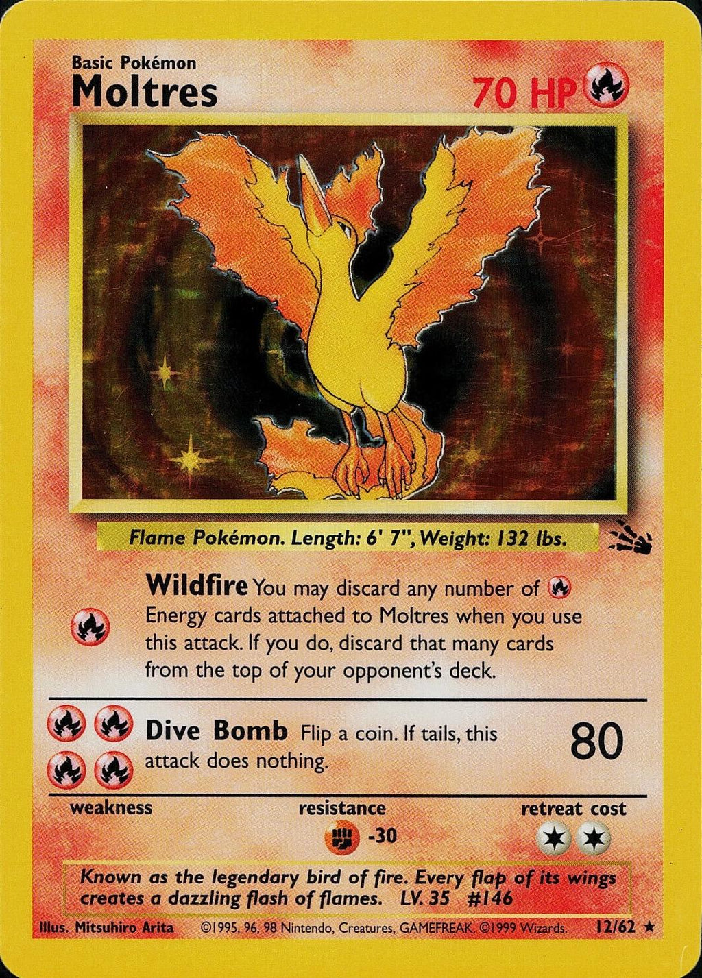 (#12/62) Moltres - Unlimited Holo [Fossil]