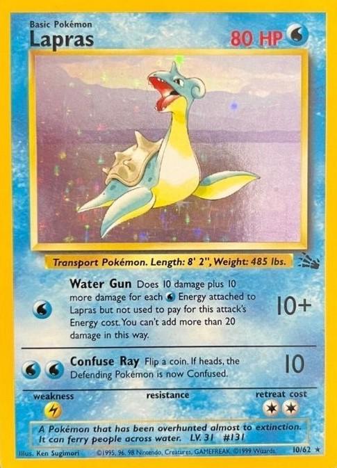(#10/62) Lapras - Unlimited Holo [Fossil]
