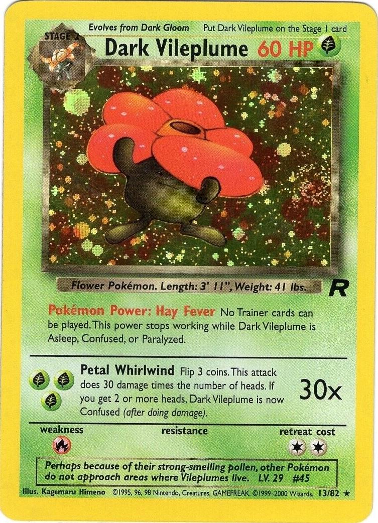 (#13/82) Dark Vileplume - Unlimited Holo [Team Rocket]