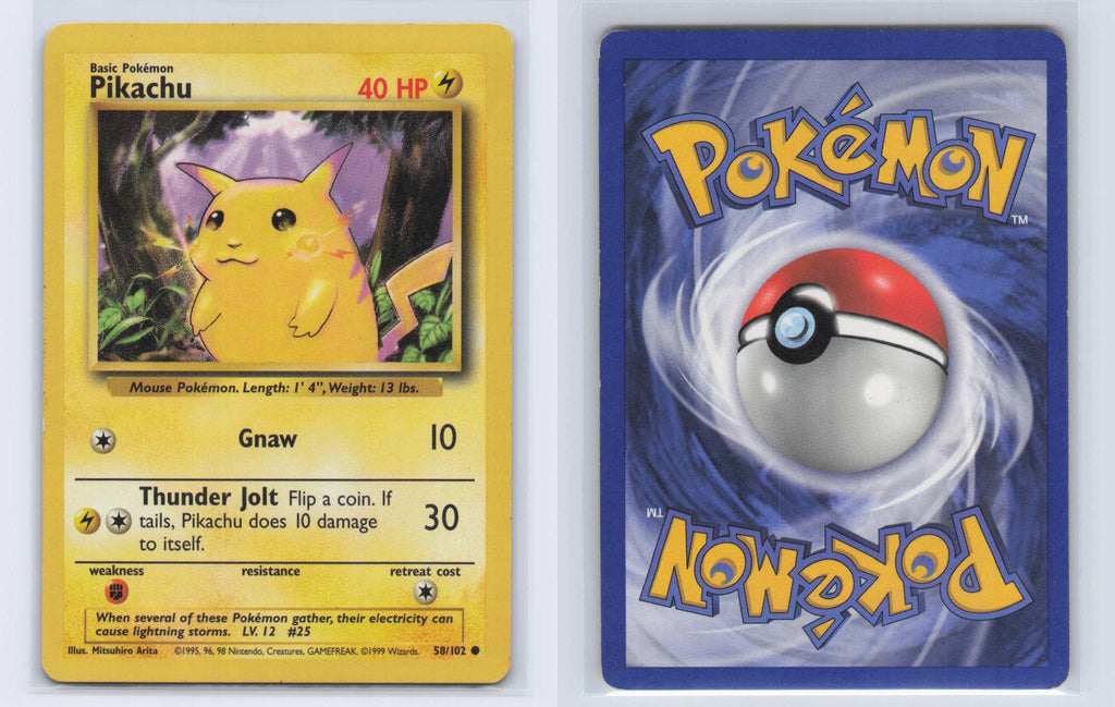(#58/102) Pikachu - Normal [Base Set Unlimited]