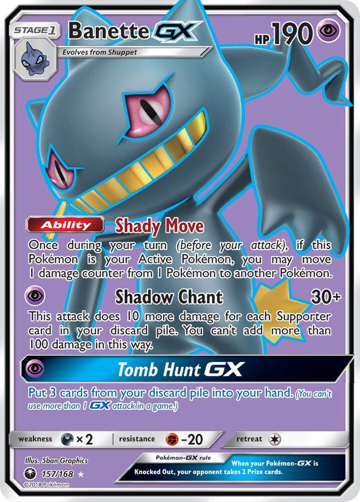 (#157/168) Banette GX (Full Art) [SM - Celestial Storm]