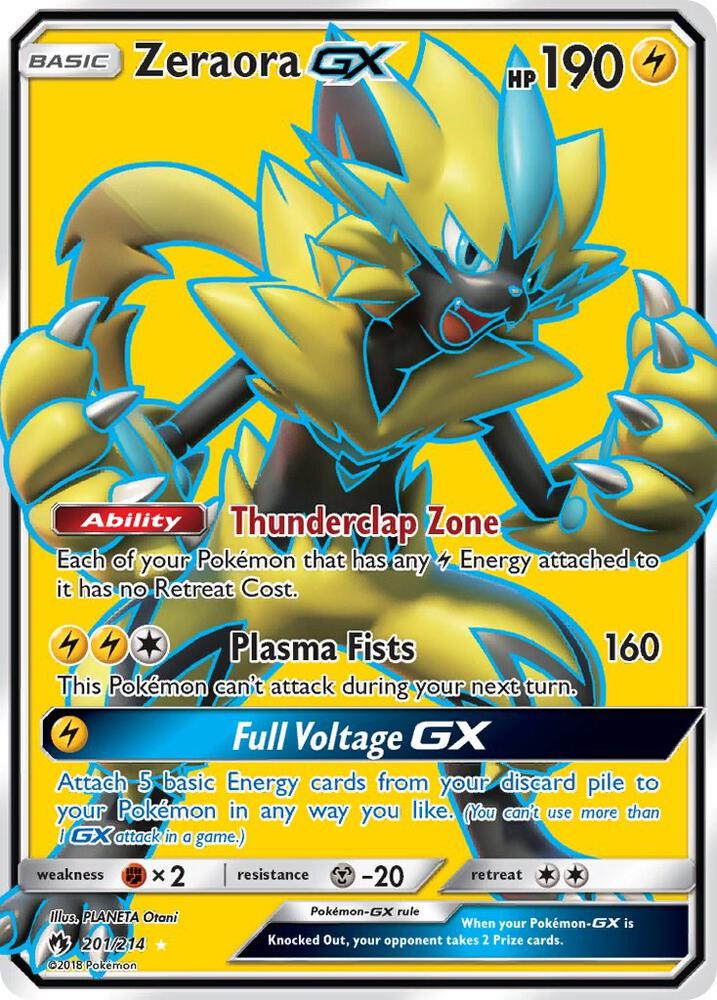 (#201/214) Zeraora GX (Full Art) [SM - Lost Thunder]