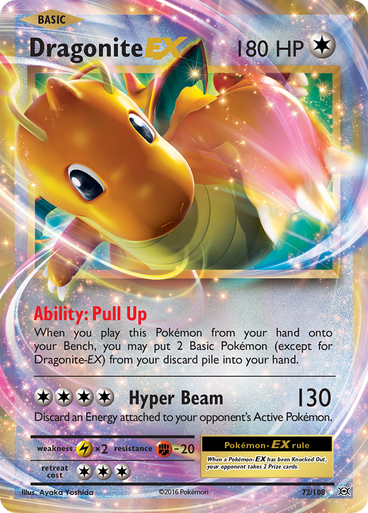 (#72/108) Dragonite EX - Holo [Evolutions]
