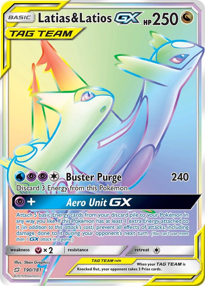 (#190/181) Latias & Latios GX (Secret) [SM - Team Up]
