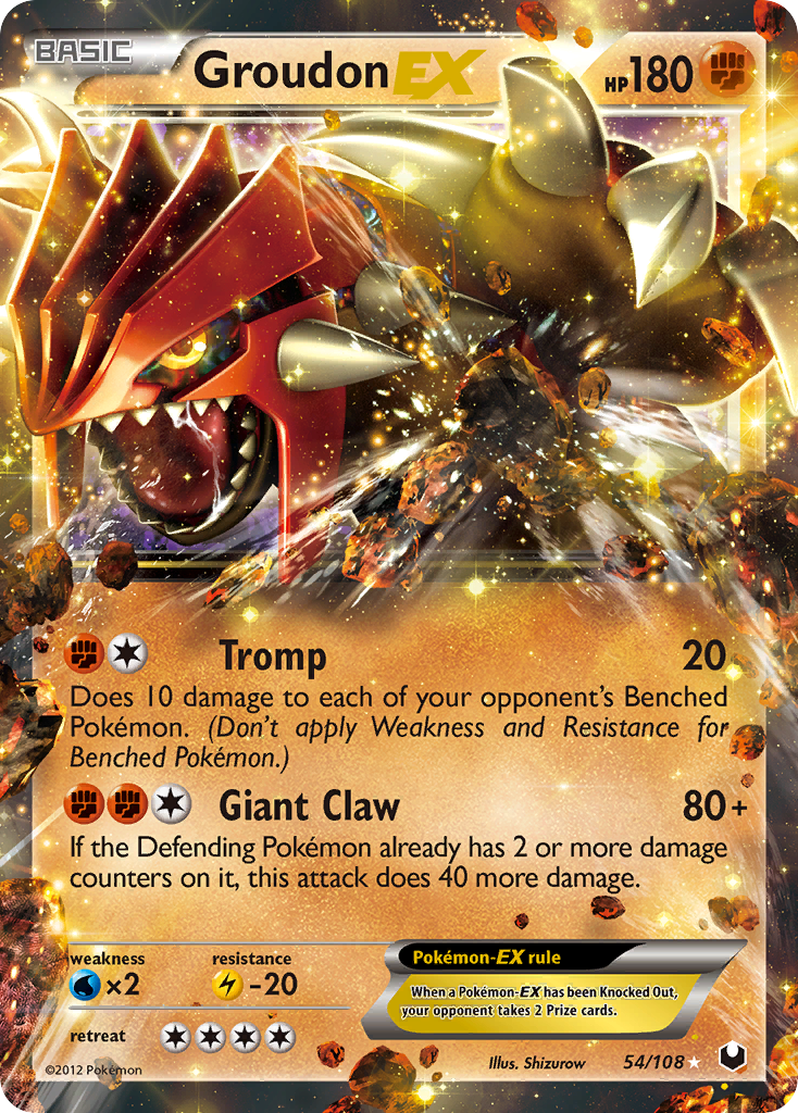 (#54/108) Groudon EX - Holo [Dark Explorers]