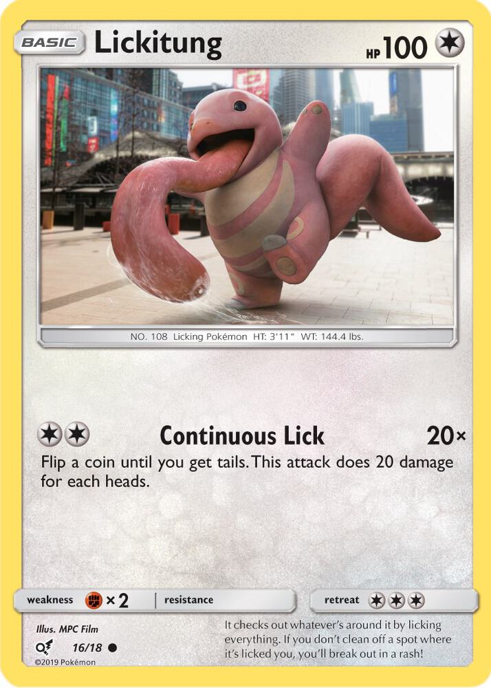 (#16/18) Lickitung (Holo Common) [Detective Pikachu]