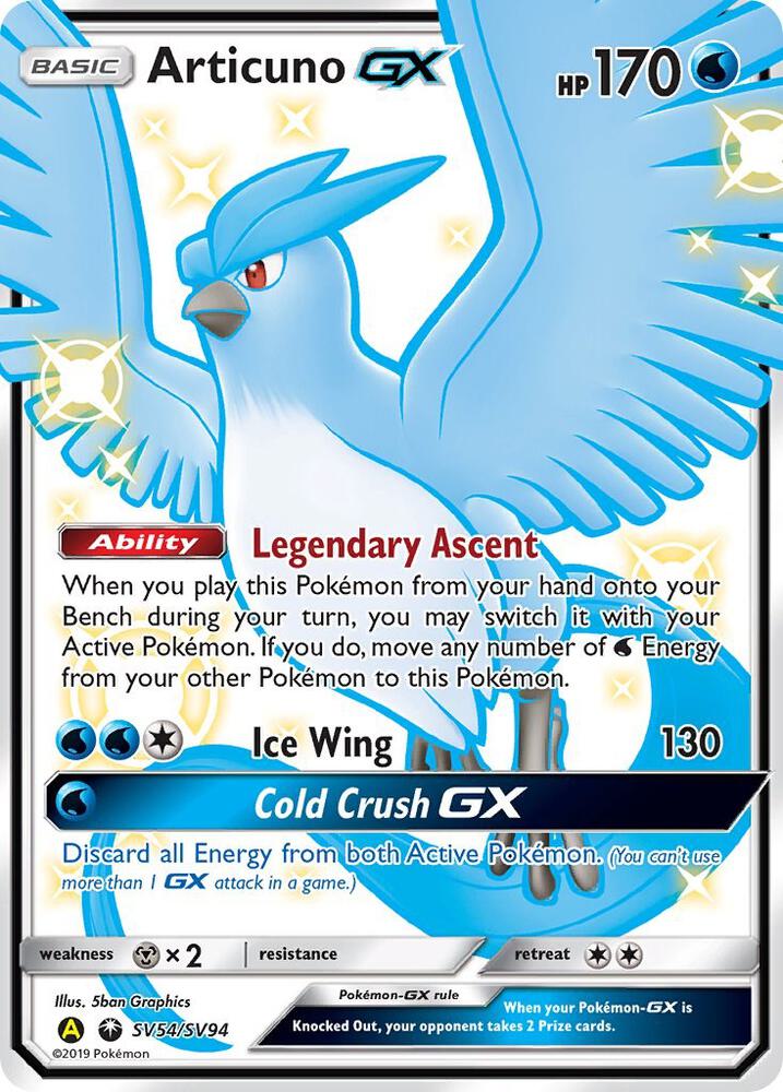 (#SV54/SV94) Articuno GX [Hidden Fates: Shiny Vault]