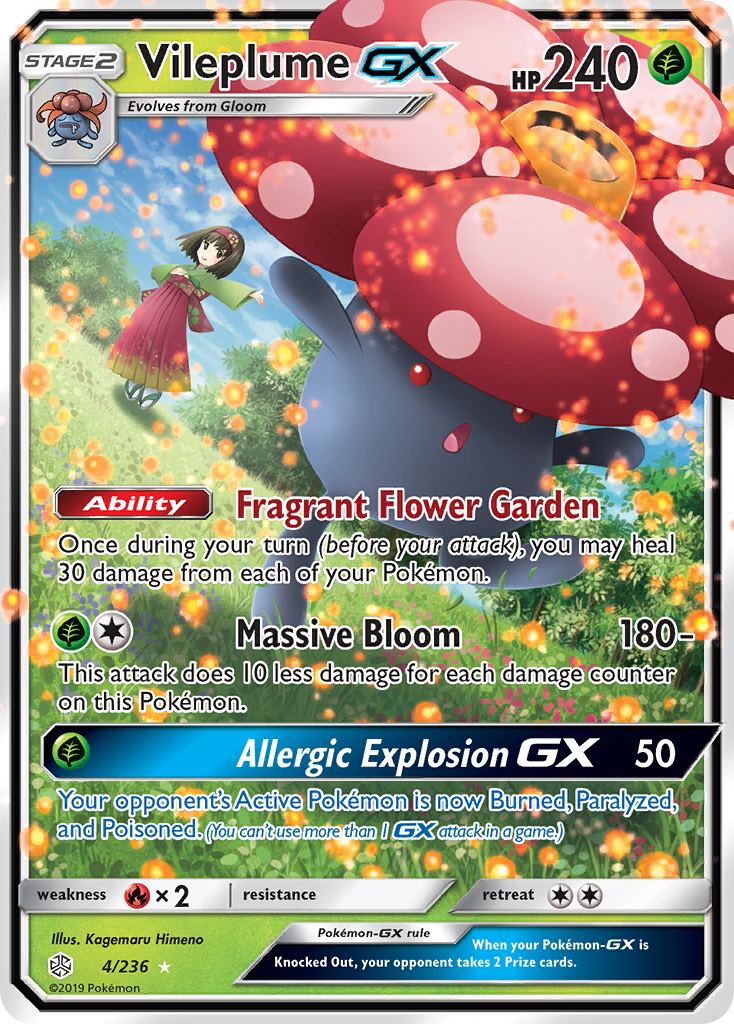 (#4/236) Vileplume GX - Holo [Cosmic Eclipse]