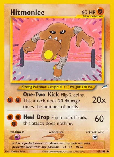 (#42/105) Hitmonlee - Unlimited [Neo Destiny]