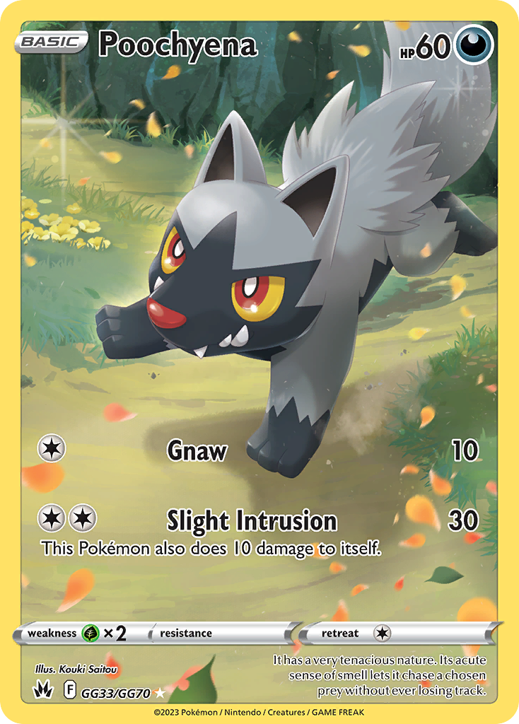 (#GG33/GG70) Poochyena - Holo [Crown Zenith Galarian Gallery]