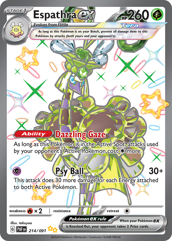 (#214/091) Espathra ex - Holo [Paldean Fates]