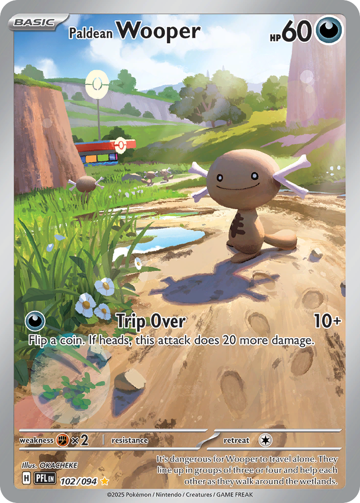 (#102/094) Paldean Wooper - Holo [Phantasmal Flames]