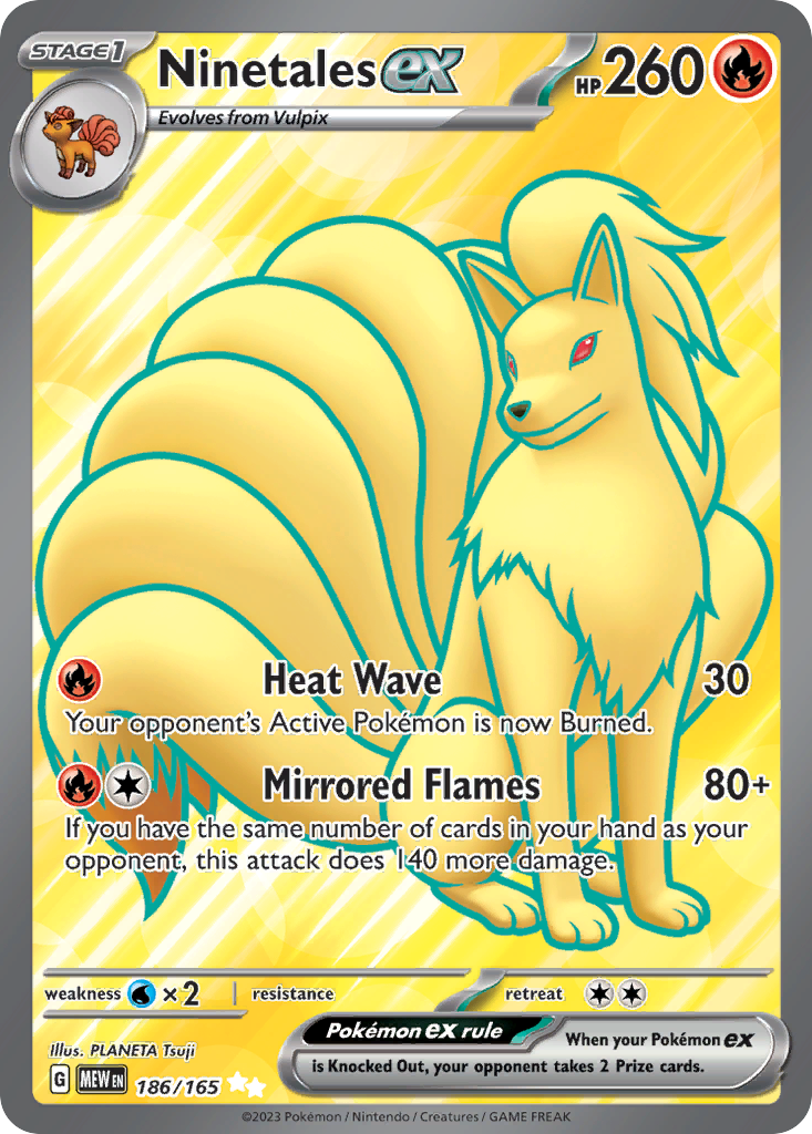 (#186/165) Ninetales ex - Holo [151]