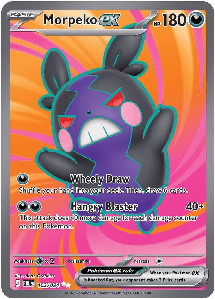 (#102/084) Morpeko ex - Holo [Pitch Black]