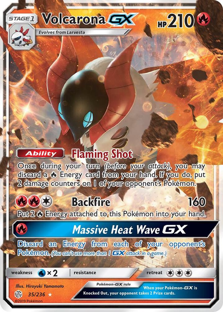 (#35/236) Volcarona GX [SM - Cosmic Eclipse]