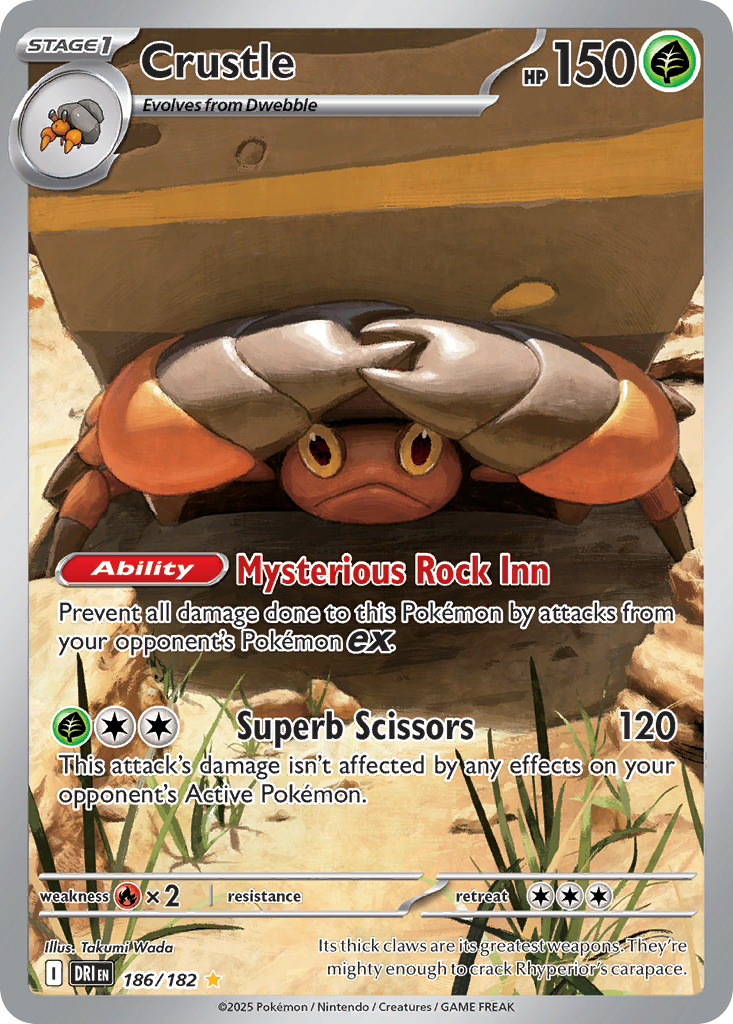 (#186/182) Crustle - Holo [Destined Rivals]